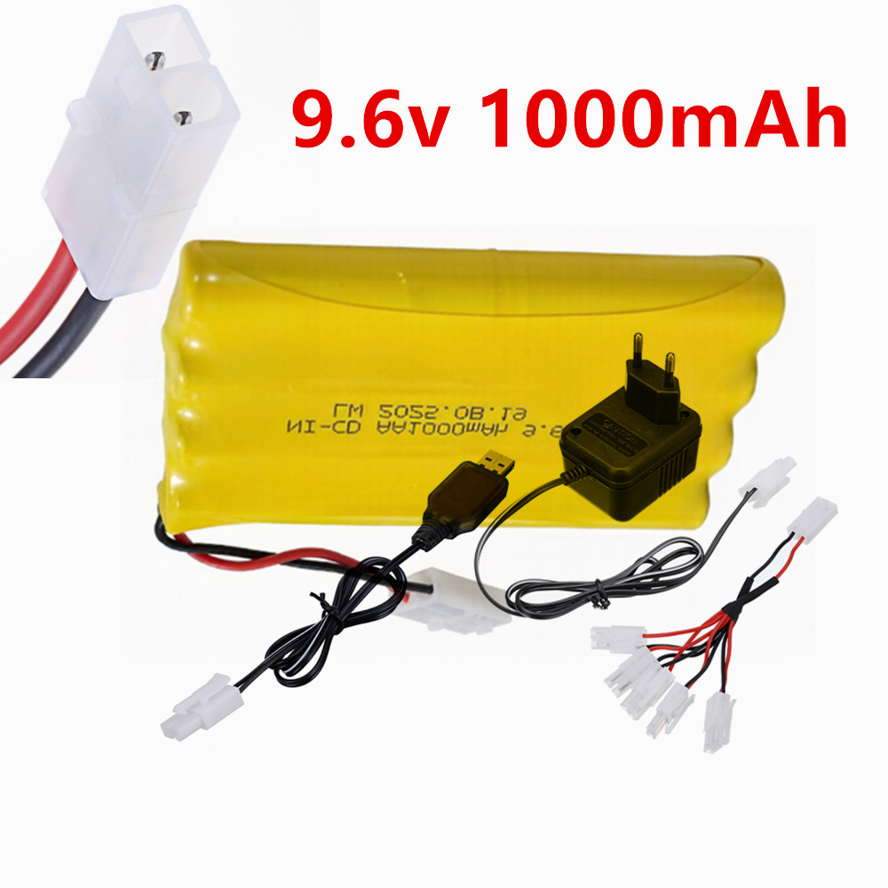 Rc Hobbyking - แบตเตอรี่แบบชาร์จได้ Ni-CD AA 9.6v 1000mAh พร้อมปลั๊ก