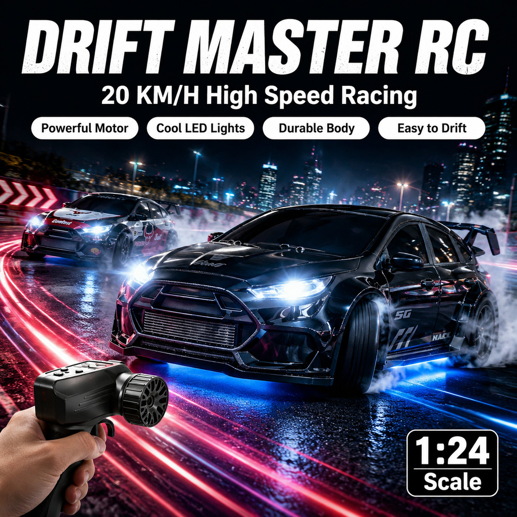 Rc Hobby Lobby - รถดริฟต์บังคับวิทยุ 4WD ขนาด 1:24 พร้อมรีโมทคอนโทรล 2.4G