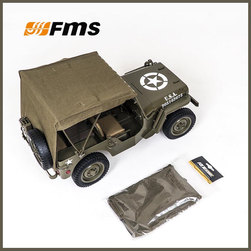 Rc Jeep Hobby - หลังคาผ้าใบ FMS 1/12 C1167 สำหรับรถวิลลิส MB