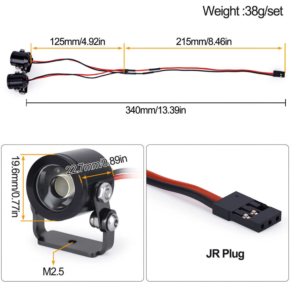 ไฟ LED สำหรับรถ RC พร้อมขายึด  - Rc Hobby Lobby บทวิจารณ์และราคา
