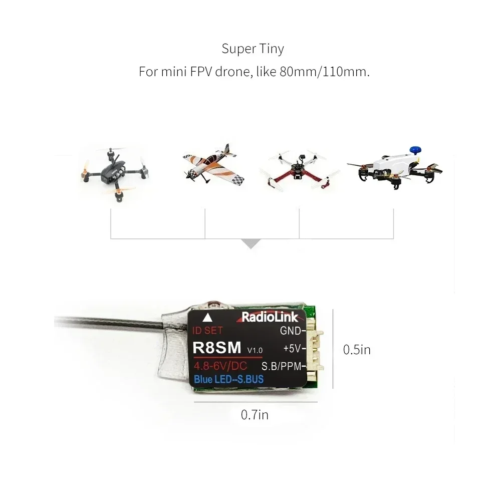 เรดิโอลิงค์ R8SM 8-Channel 2.4 - Receiver Sbus 8Ch บทวิจารณ์และราคา