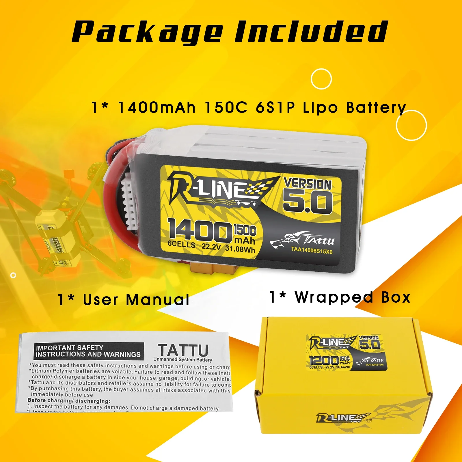 Tattu R-Line 1200mAh 1400mAh 6 - Rc Hobbyking บทวิจารณ์และราคา