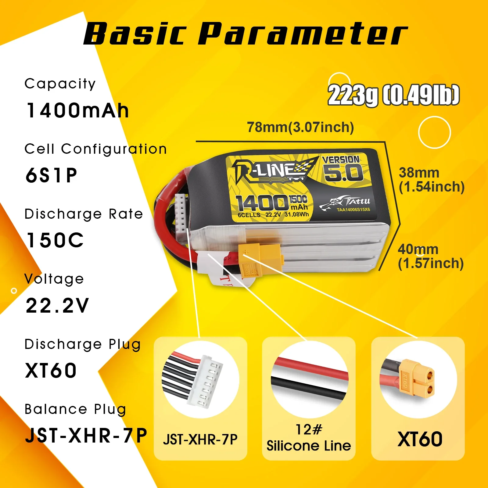 Tattu R-Line 1200mAh 1400mAh 6 - Rc Hobbyking บทวิจารณ์และราคา
