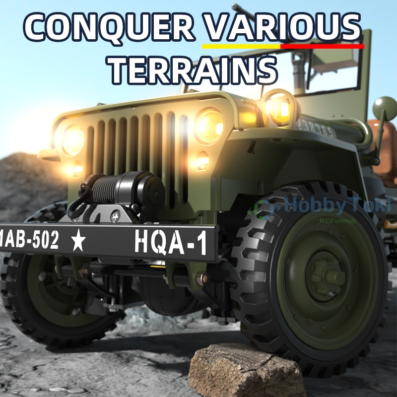 1/14 US 2.4G 4WD RC รถจี๊ปทหาร - Rc Jeep Hobby บทวิจารณ์และราคา