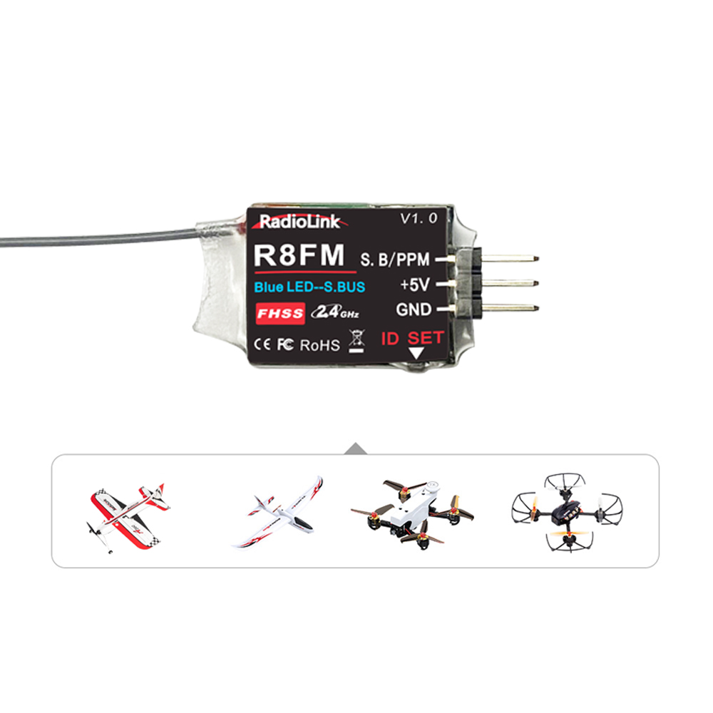 เรดิโอลิงค์ 2.4GHz R8FM 8CH ตั - Receiver Sbus 8Ch บทวิจารณ์และราคา