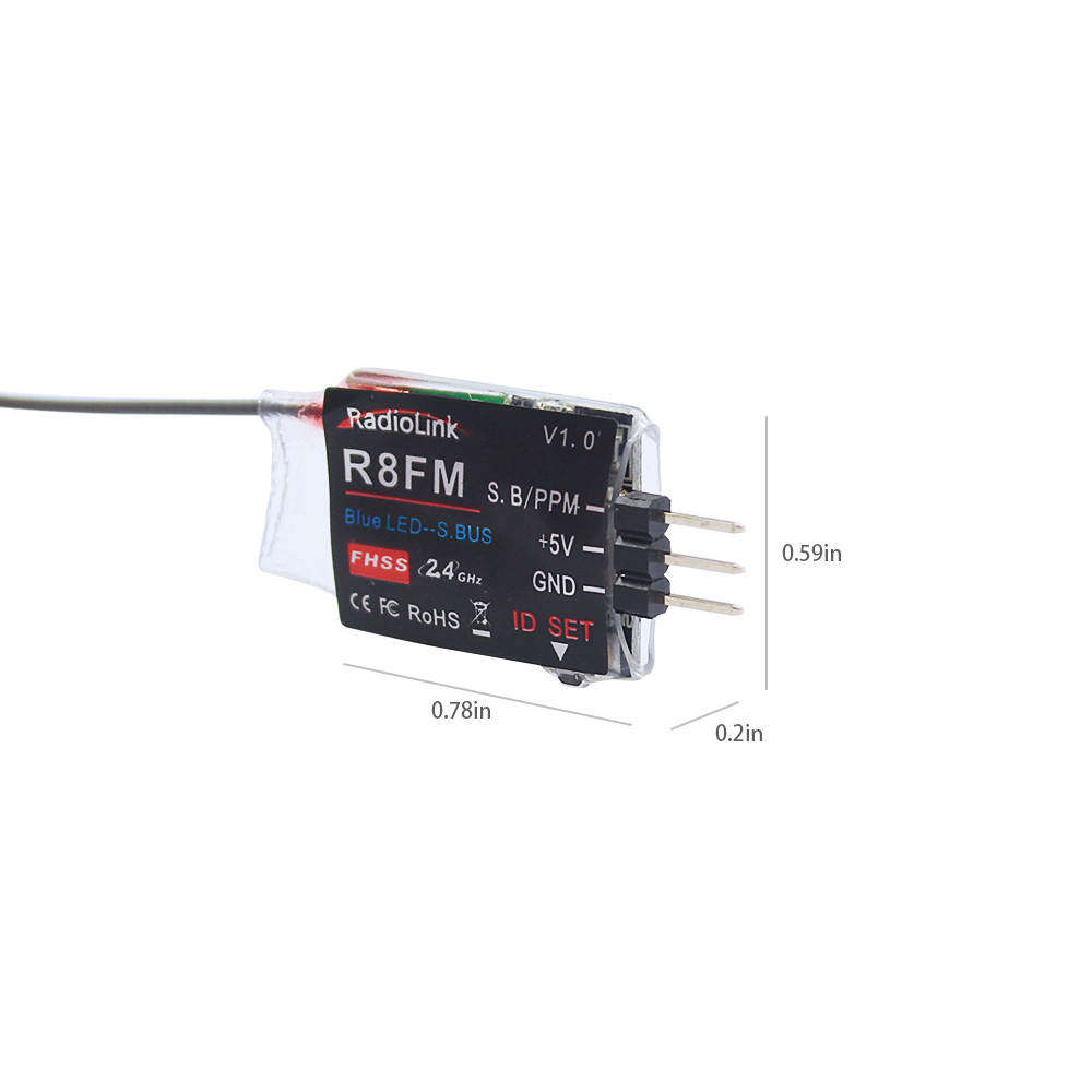 เรดิโอลิงค์ 2.4GHz R8FM 8CH ตั - Receiver Sbus 8Ch บทวิจารณ์และราคา