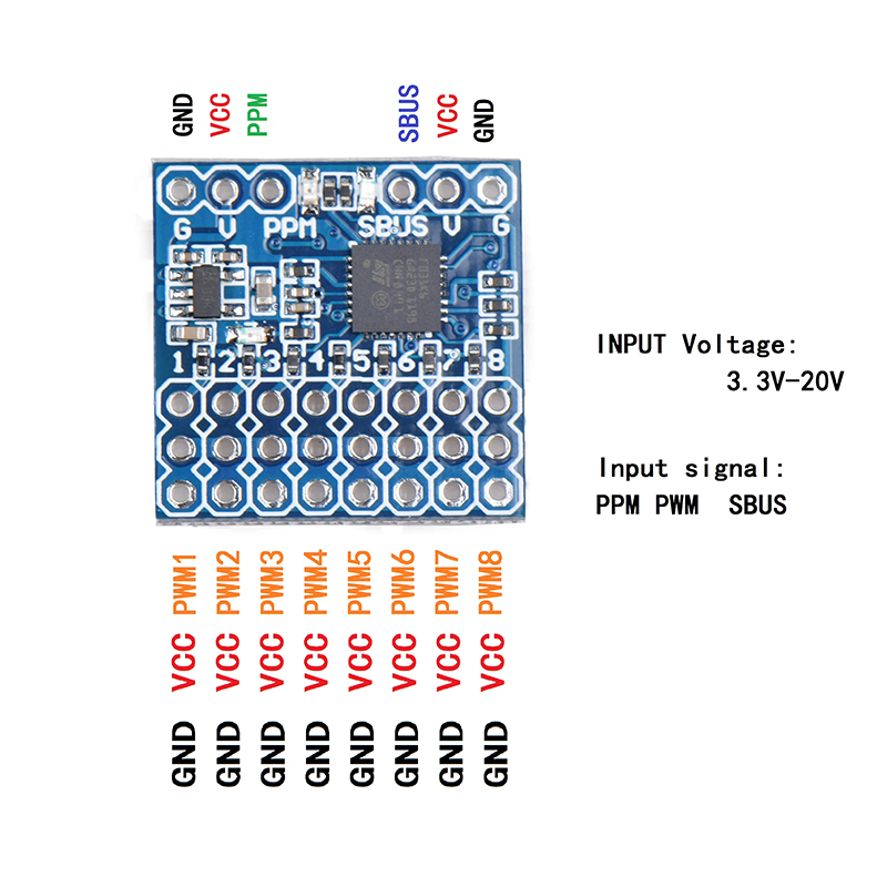 8CH PWM PPM SBUS สัญญาณอะแดปเต - Receiver Sbus 8Ch บทวิจารณ์และราคา